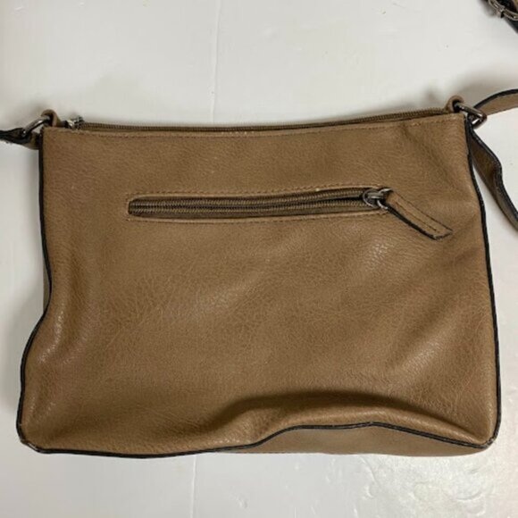 Roots 73 Women's Tan Vegan Leather Crossbody Bag Messenger Bag Small - Picture 7 of 8